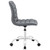 Ripple Mid Back Office Chair, Grey Faux Leather