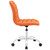 Ripple Mid Back Office Chair, Orange Faux Leather