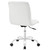 Ripple Mid Back Office Chair, White Faux Leather