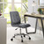 Prim Mid Back Office Chair, Grey Faux Leather