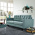 Empress Loveseat, Blue Fabric
