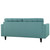 Empress Loveseat, Blue Fabric