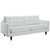 Empress Leather Sofa in White