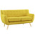 Remark Loveseat, Yellow Fabric