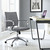 Jive Mid Back Office Chair, Grey Faux Leather