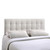Lily King Vinyl Headboard, White Faux Leather