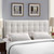 Lily King Vinyl Headboard, White Faux Leather