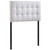 Lily Twin Vinyl Headboard, White Faux Leather