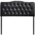 Annabel Queen Vinyl Headboard, Black Faux Leather