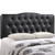 Annabel Queen Vinyl Headboard, Black Faux Leather