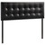 Emily Queen Vinyl Headboard, Black Faux Leather