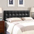 Emily King Vinyl Headboard, Black Faux Leather