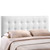 Emily King Vinyl Headboard, White Faux Leather