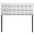 Emily King Vinyl Headboard, White Faux Leather