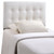 Emily Twin Vinyl Headboard, White Faux Leather