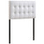 Emily Twin Vinyl Headboard, White Faux Leather