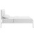 Mia Twin Vinyl Bed Frame, White Faux Leather