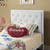 Mia Twin Vinyl Bed Frame, White Faux Leather