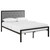 Mia Full Fabric Bed Frame, Grey Fabric