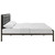 Mia Queen Fabric Bed Frame, Grey Fabric