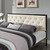 Mia King Fabric Bed Frame, Beige Fabric