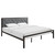 Mia King Fabric Bed Frame, Grey Fabric