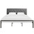 Mia King Fabric Bed Frame, Grey Fabric