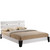 Zoe Full Vinyl Bed Frame, White Faux Leather