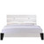 Zoe Full Vinyl Bed Frame, White Faux Leather