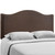Curl Queen Nailhead Upholstered Headboard, Brown Fabric