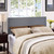 Region Queen Upholstered Headboard, Smoke Grey Fabric