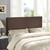 Region Queen Nailhead Upholstered Headboard, Brown Fabric