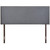 Region Queen Nailhead Upholstered Headboard, Smoke Grey Fabric