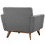 Engage Armchair Wood Set of 2, Fabric Grey