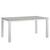 Maine 63" Outdoor Patio Dining Table, White Light Grey Steel
