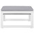 Fortuna Outdoor Patio Ottoman, White Grey Fabric Steel