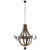 Ballista Chandelier, Brown Wood