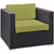 Convene Outdoor Patio Armchair, Green Plastic Fabric