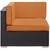 Convene Corner Sectional Outdoor Patio Set of Two, Orange Plastic Fabric