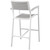 Maine Bar Stool Outdoor Patio Set of 2, White Light Grey Steel
