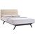 Addison Queen Bed, Beige Fabric