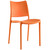 Hipster Dining Side Chair (Indoor and Outdoor), Orange, Plastic