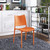 Hipster Dining Side Chair (Indoor and Outdoor), Orange, Plastic