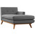 Engage Right-Arm Chaise , Grey, Fabric
