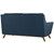 Beguile Fabric Loveseat , Navy, Fabric