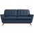 Beguile Fabric Loveseat , Navy, Fabric