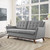 Beguile Fabric Loveseat , Fabric, Grey