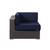 Sojourn Outdoor Patio Corner, Navy, Fabric, Synthetic Rattan