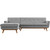 Engage Left-Facing Sectional Sofa, Fabric, Grey