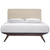 Tracy Full Size Bed, Beige, Fabric, Wood
